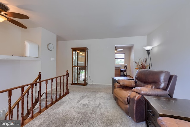 1 Sherman St, Hanover, PA 17331 - carpeted living room with ceiling fan
