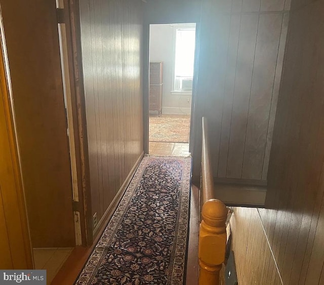 1019 Yates Ave, Marcus Hook, PA 19061 - hallway featuring wooden walls and cooling unit
