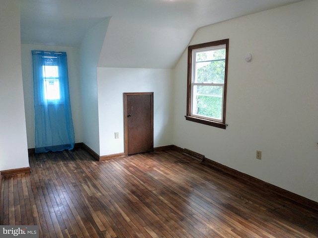 512 Mifflin Blvd, Reading, PA 19607 - additional living space featuring dark wood finished floors and vaulted ceiling