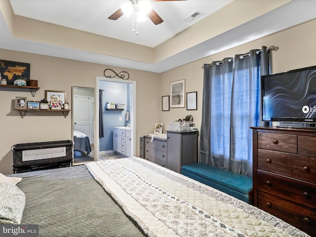 309 Legion St, Martinsburg, WV 25404 - bedroom with ceiling fan and ensuite bathroom