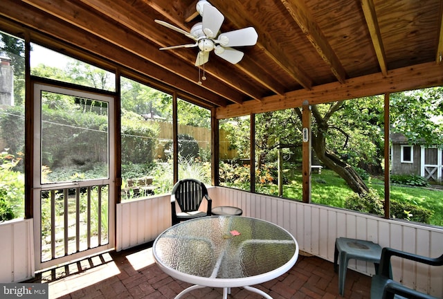 2228 Hillthorpe Ave, Abington, PA 19001 - sunroom featuring ceiling fan and healthy amount of natural light