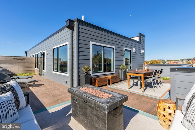 1532 N Capitol NW Unit 402, Washington, DC 20002 - deck featuring an outdoor fire pit and outdoor dining area
