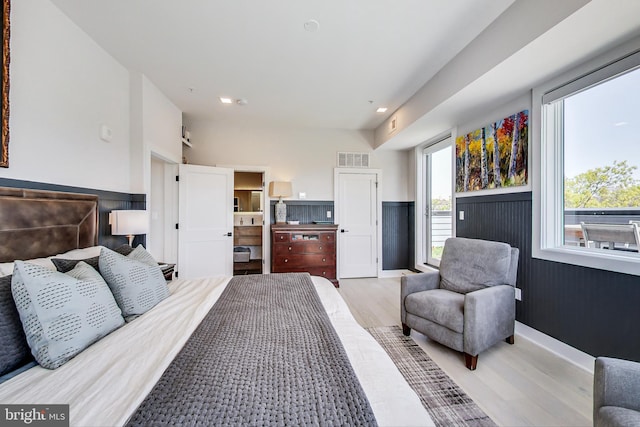 1532 N Capitol NW Unit 402, Washington, DC 20002 - bedroom with wood finished floors, access to outside, and recessed lighting