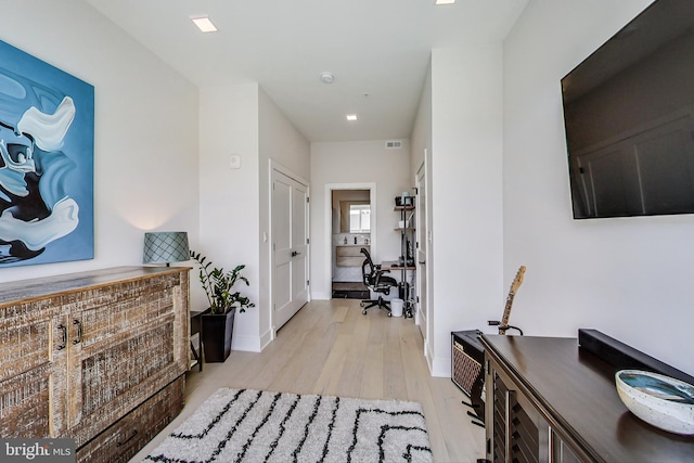 1532 N Capitol NW Unit 402, Washington, DC 20002 - corridor with light wood-type flooring and baseboards