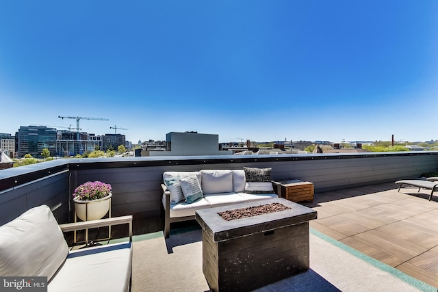1532 N Capitol NW Unit 402, Washington, DC 20002 - patio / terrace with an outdoor fire pit and a city view