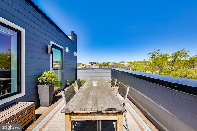1532 N Capitol NW Unit 402, Washington, DC 20002 - wooden terrace with outdoor dining area