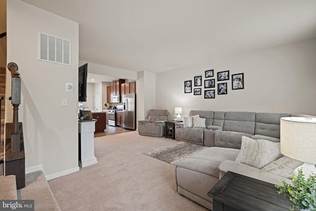 213 Dalton, Woolwich Twp, NJ 08085 - carpeted living room featuring baseboards