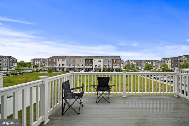213 Dalton, Woolwich Twp, NJ 08085 - deck featuring a residential view and a lawn