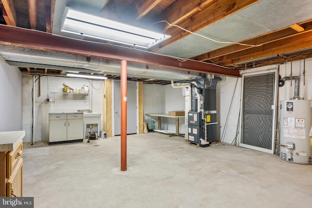 310 E Charlotte St, Millersville, PA 17551 - unfinished below grade area with water heater and heating unit