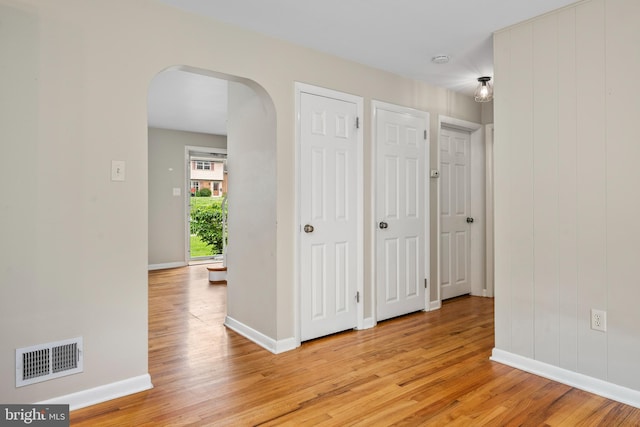 310 E Charlotte St, Millersville, PA 17551 - hall featuring arched walkways and light wood-style floors
