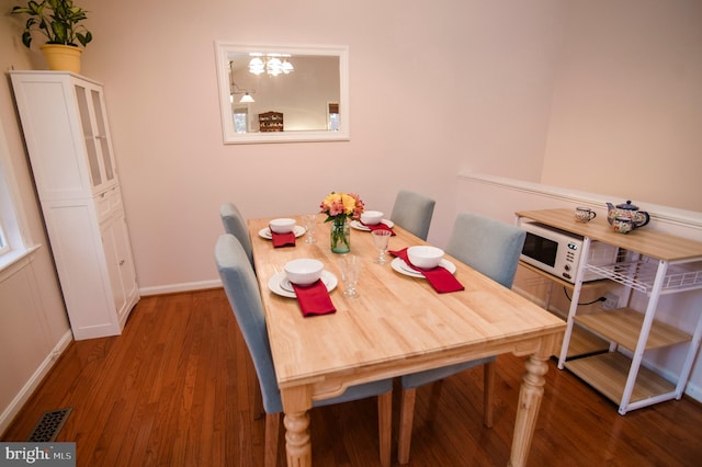 110 Jamestown Rd, Front Royal, VA 22630 - dining space with wood finished floors and a chandelier