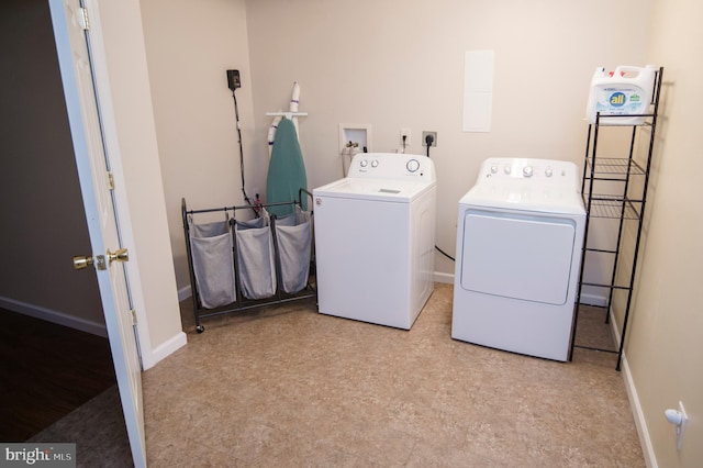 110 Jamestown Rd, Front Royal, VA 22630 - laundry room with separate washer and dryer and light floors