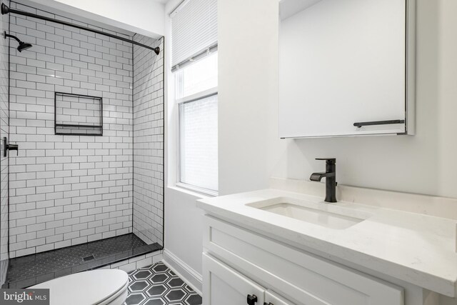 1805 Chestnut St, Philadelphia, PA 19103 - full bath featuring a stall shower, vanity, and tile patterned floors