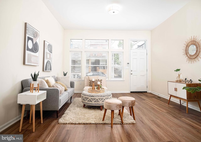 535 N Decker Ave, Baltimore, MD 21205 - living area with wood finished floors and baseboards