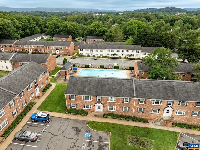 134 Hessian Hills Cir Unit 2, Charlottesville, VA 22901 - aerial view of a pool and a heavily wooded area