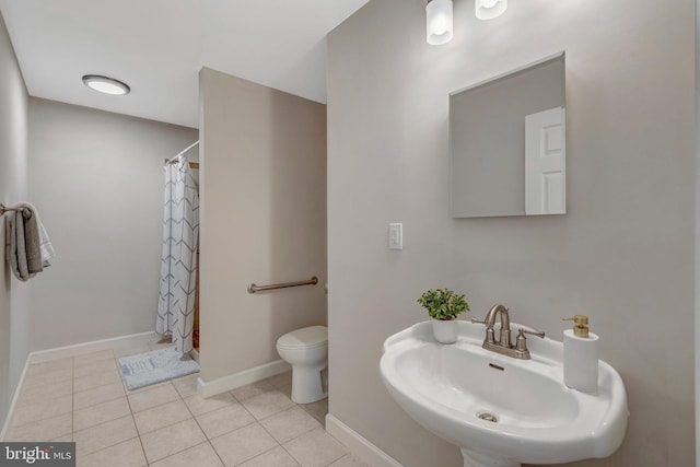 10828 Moore Dr, Manassas, VA 20111 - bathroom with tile patterned floors and curtained shower