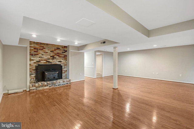 10828 Moore Dr, Manassas, VA 20111 - unfurnished living room with wood finished floors and recessed lighting