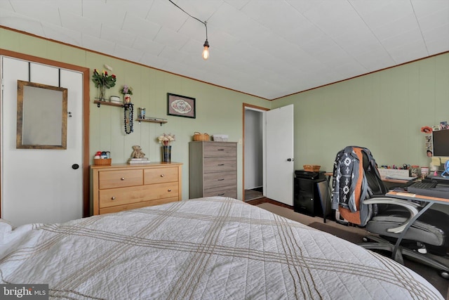 755 W Market St, Orwigsburg, PA 17961 - bedroom with an office area and ornamental molding