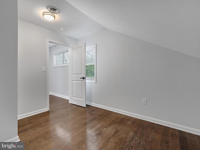 7811 Harbor Rd, Pasadena, MD 21122 - additional living space featuring hardwood / wood-style flooring and vaulted ceiling