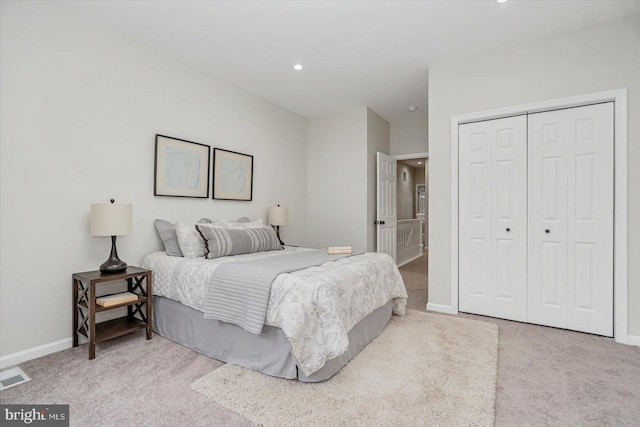 3209 Grayson St, Baltimore, MD 21216 - bedroom featuring carpet floors, a closet, and recessed lighting