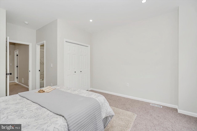 3209 Grayson St, Baltimore, MD 21216 - bedroom featuring carpet flooring, a closet, and recessed lighting