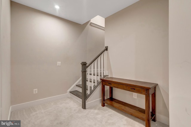 40928 Arcadian Pond Ct, Aldie, VA 20105 - stairway featuring carpet floors and baseboards