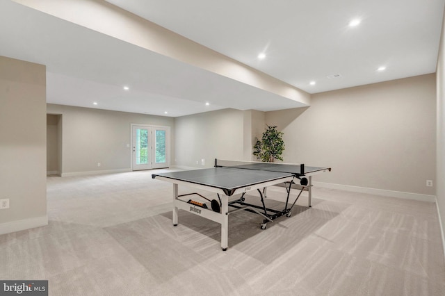 40928 Arcadian Pond Ct, Aldie, VA 20105 - game room with light carpet and recessed lighting