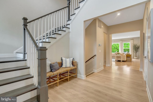 40928 Arcadian Pond Ct, Aldie, VA 20105 - stairway with wood finished floors and recessed lighting