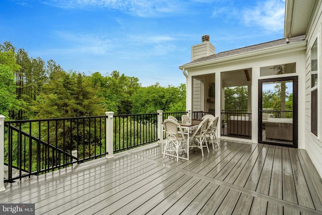 40928 Arcadian Pond Ct, Aldie, VA 20105 - wooden deck with outdoor dining area