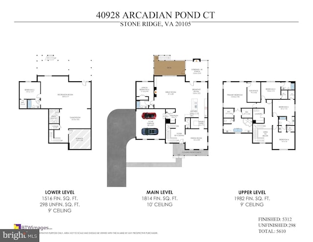 40928 Arcadian Pond Ct, Aldie, VA 20105 - view of floor plan / room layout