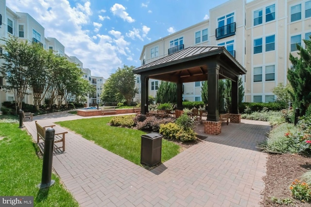 1391 Pennsylvania Ave SE Unit 247, Washington, DC 20003 - view of home's community with a gazebo, a yard, and a residential view