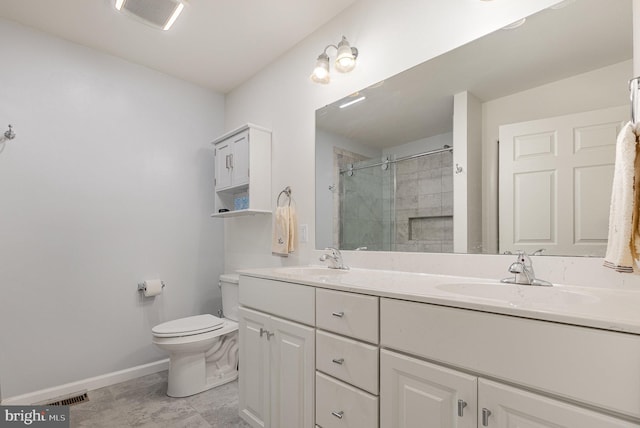2069 Spring Wood Ln, Mechanicsburg, PA 17055 - bathroom featuring double vanity and a shower stall