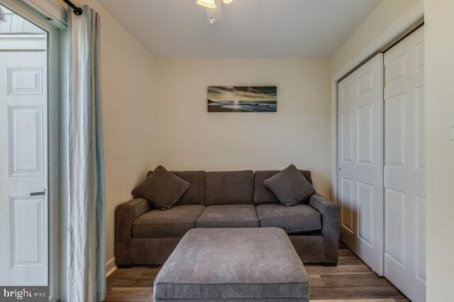 9707 Village Ln Unit 9704-4, Ocean City, MD 21842 - living area featuring wood finished floors and baseboards