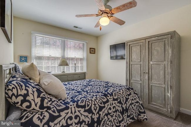 9707 Village Ln Unit 9704-4, Ocean City, MD 21842 - carpeted bedroom featuring a ceiling fan