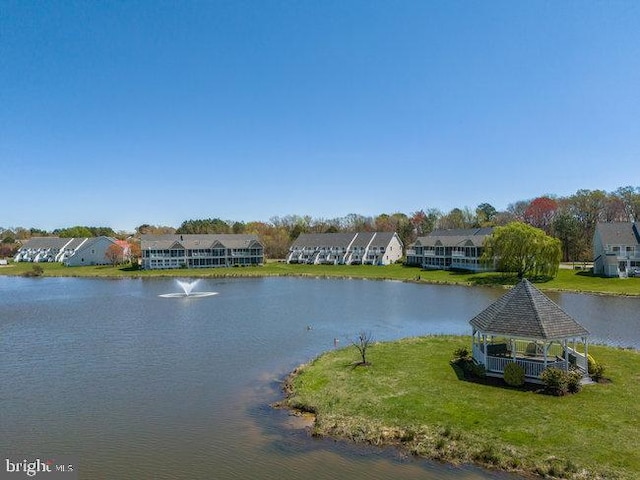 9707 Village Ln Unit 9704-4, Ocean City, MD 21842 - water view with a gazebo and nearby suburban area