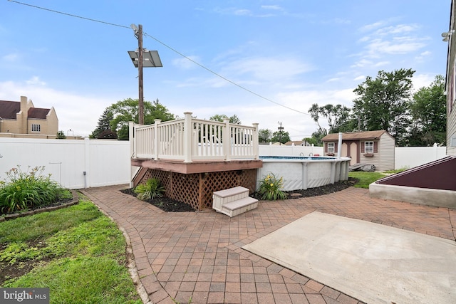 122 Randolph Ave, South Plainfield, NJ 07080 - view of patio / terrace featuring a deck and an outdoor structure