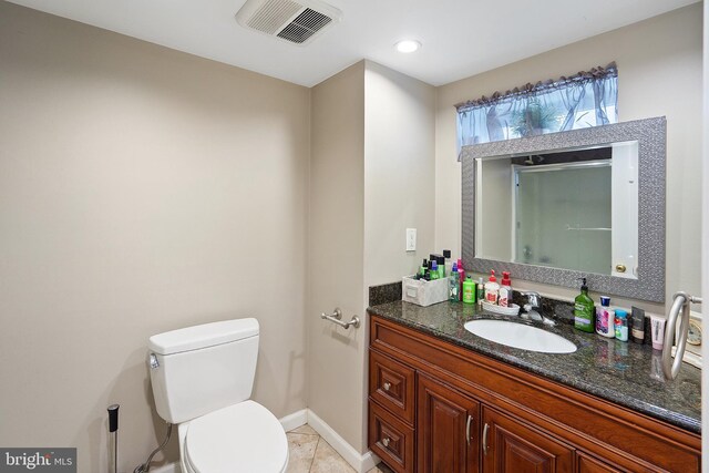 122 Randolph Ave, South Plainfield, NJ 07080 - bathroom with vanity, tile patterned floors, and recessed lighting