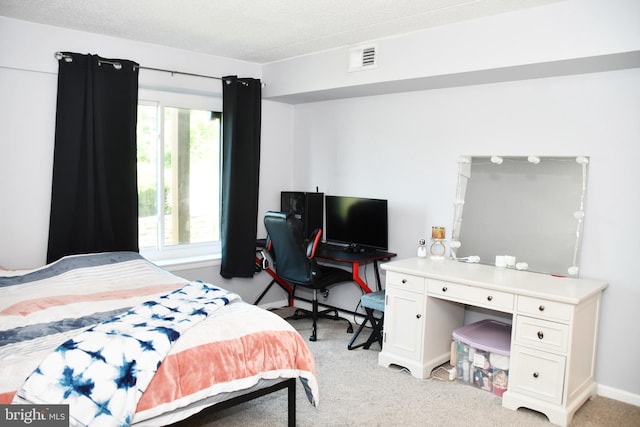 5200 Hilltop Dr Unit A2, Brookhaven, PA 19015 - bedroom with light carpet and a textured ceiling