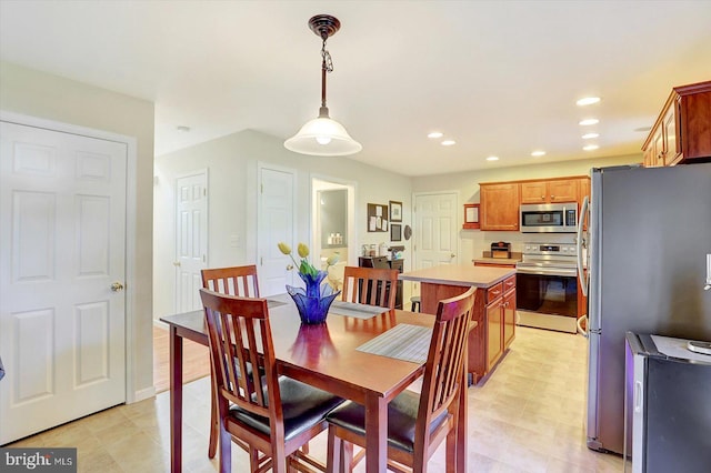 64 S 3rd St, New Freedom, PA 17349 - dining space with recessed lighting and light tile patterned floors
