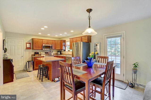 64 S 3rd St, New Freedom, PA 17349 - dining area with recessed lighting and baseboards
