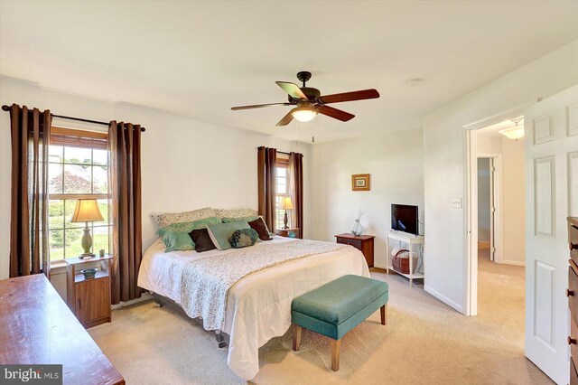 64 S 3rd St, New Freedom, PA 17349 - bedroom featuring light colored carpet and ceiling fan