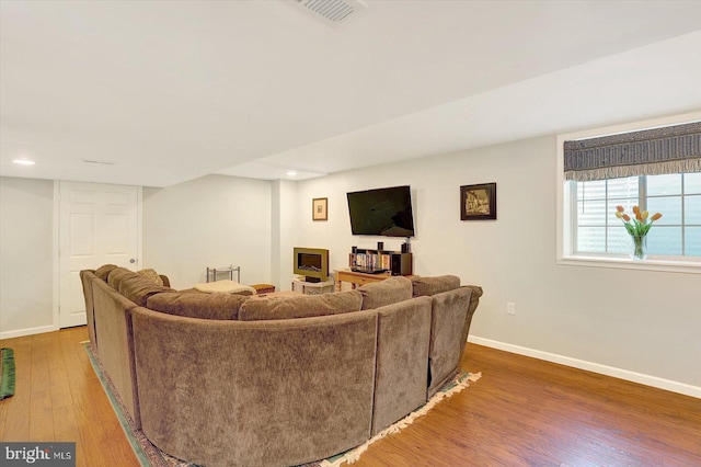 64 S 3rd St, New Freedom, PA 17349 - living area featuring wood finished floors and recessed lighting