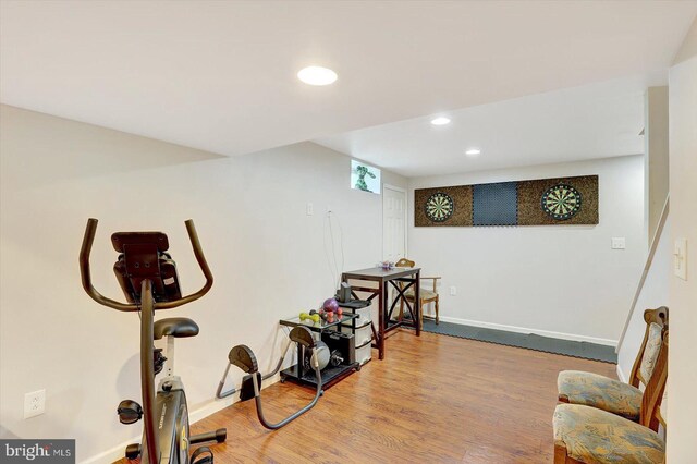 64 S 3rd St, New Freedom, PA 17349 - exercise room featuring recessed lighting and wood finished floors