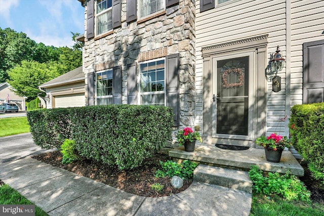 64 S 3rd St, New Freedom, PA 17349 - entrance to property with stone siding