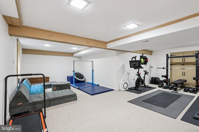 1118 Dorset Dr, West Chester, PA 19382 - exercise room with carpet and recessed lighting