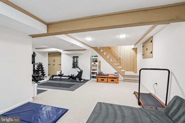 1118 Dorset Dr, West Chester, PA 19382 - workout area featuring baseboards and carpet