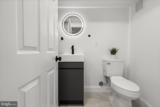 7632 Fayette St, Philadelphia, PA 19150 - half bath featuring vanity and marble look tile flooring