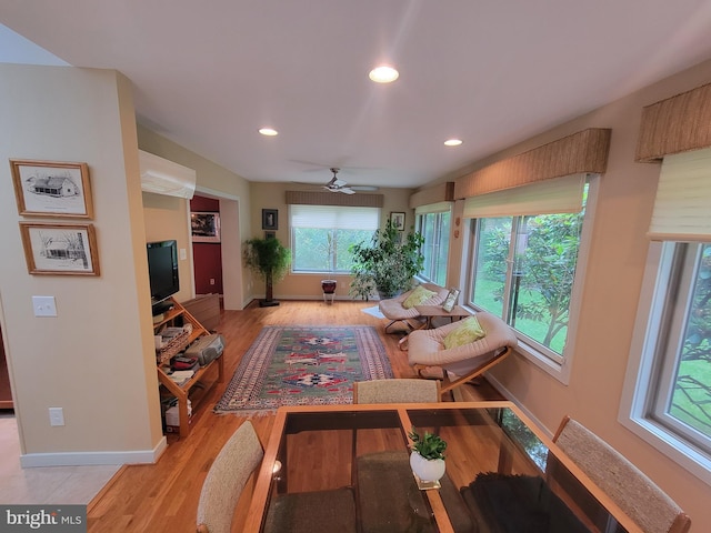 7 E Cardiff Ct, Newark, DE 19711 - living area featuring recessed lighting, light wood-style flooring, and ceiling fan