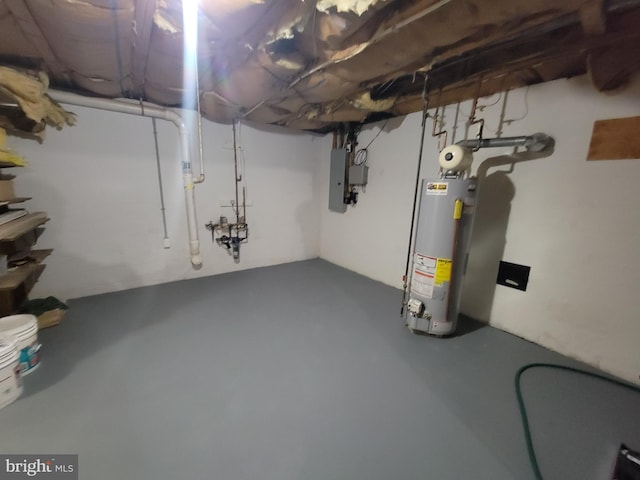 7 E Cardiff Ct, Newark, DE 19711 - unfinished below grade area featuring gas water heater and electric panel