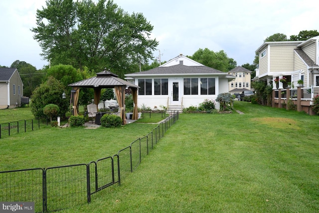 644 Chester River Beach Rd, Grasonville, MD 21638 - rear view of house featuring a gazebo and roof with shingles